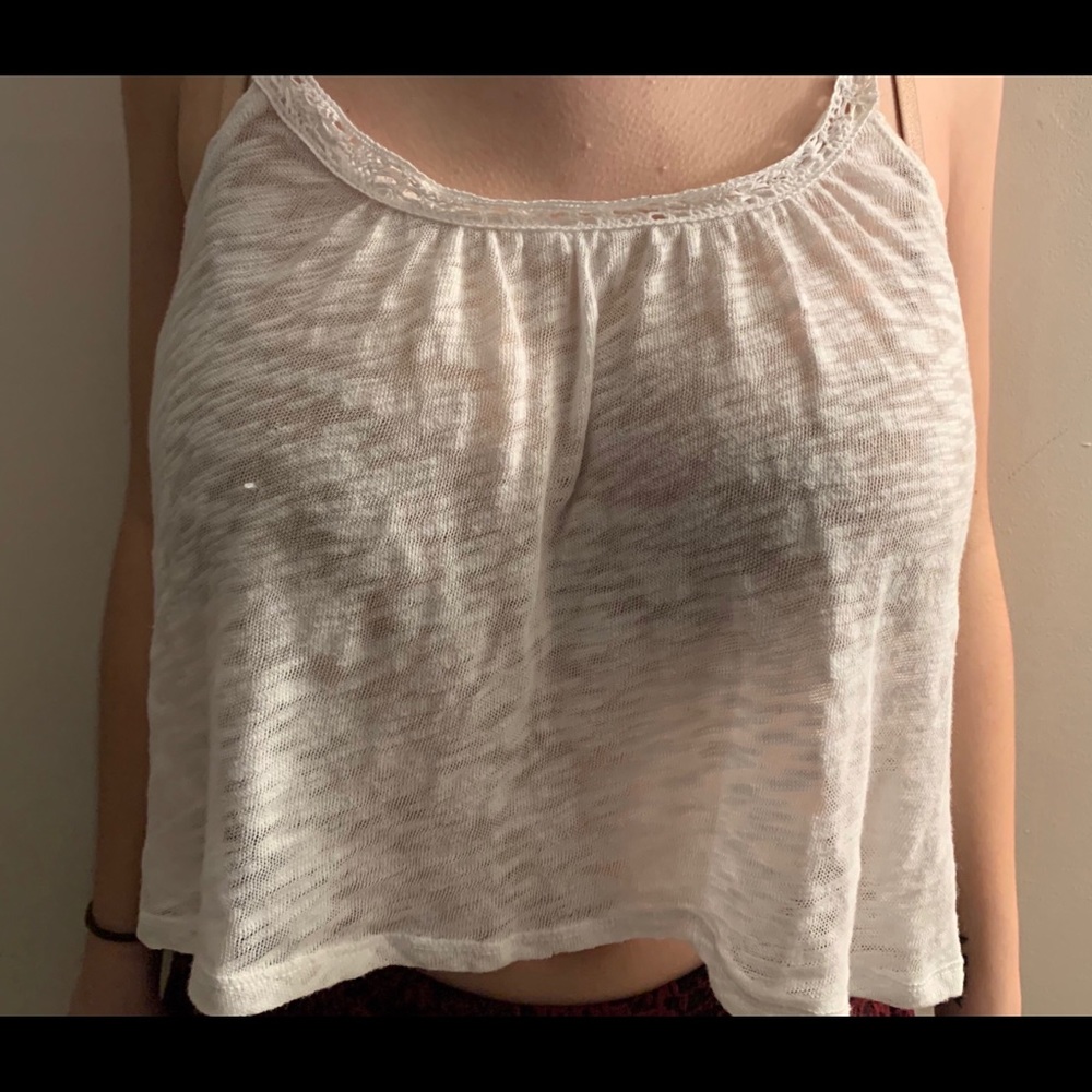 White Cropped Tanktop